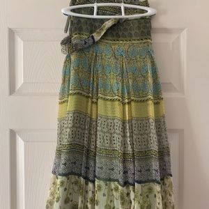 Long Tall Sally 18 silk flounce skirt